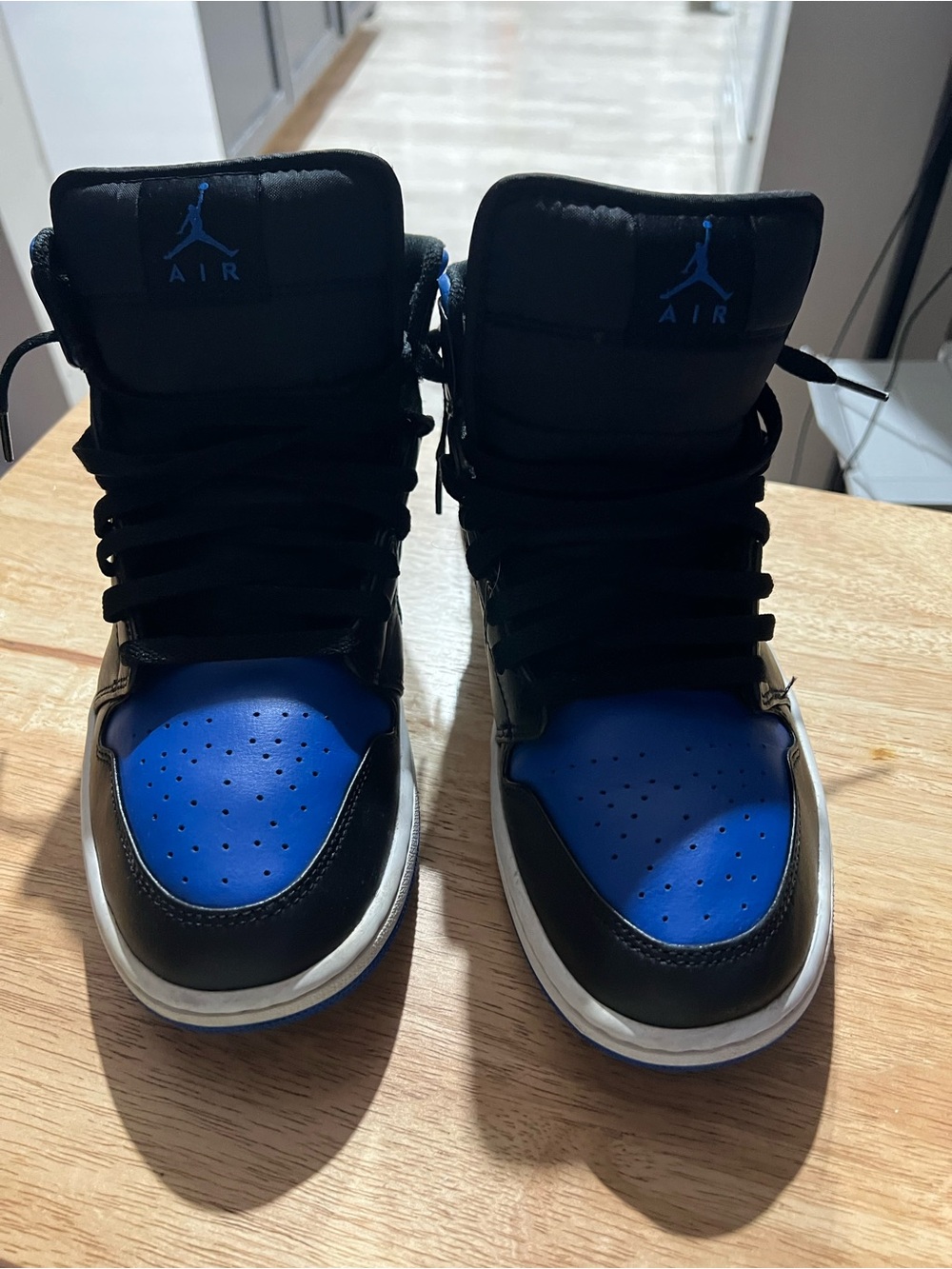 Nike High-Top Sneakers in Black and Royal Blue